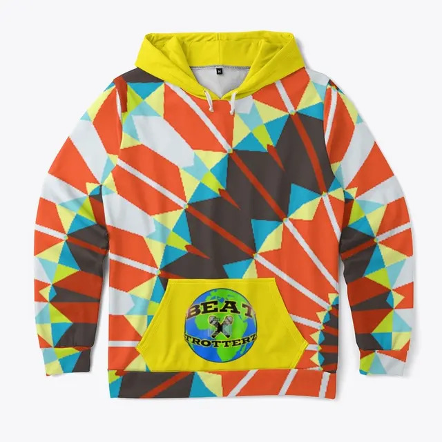 All-Over Print Unisex Hoodie Talisman design, yellow front