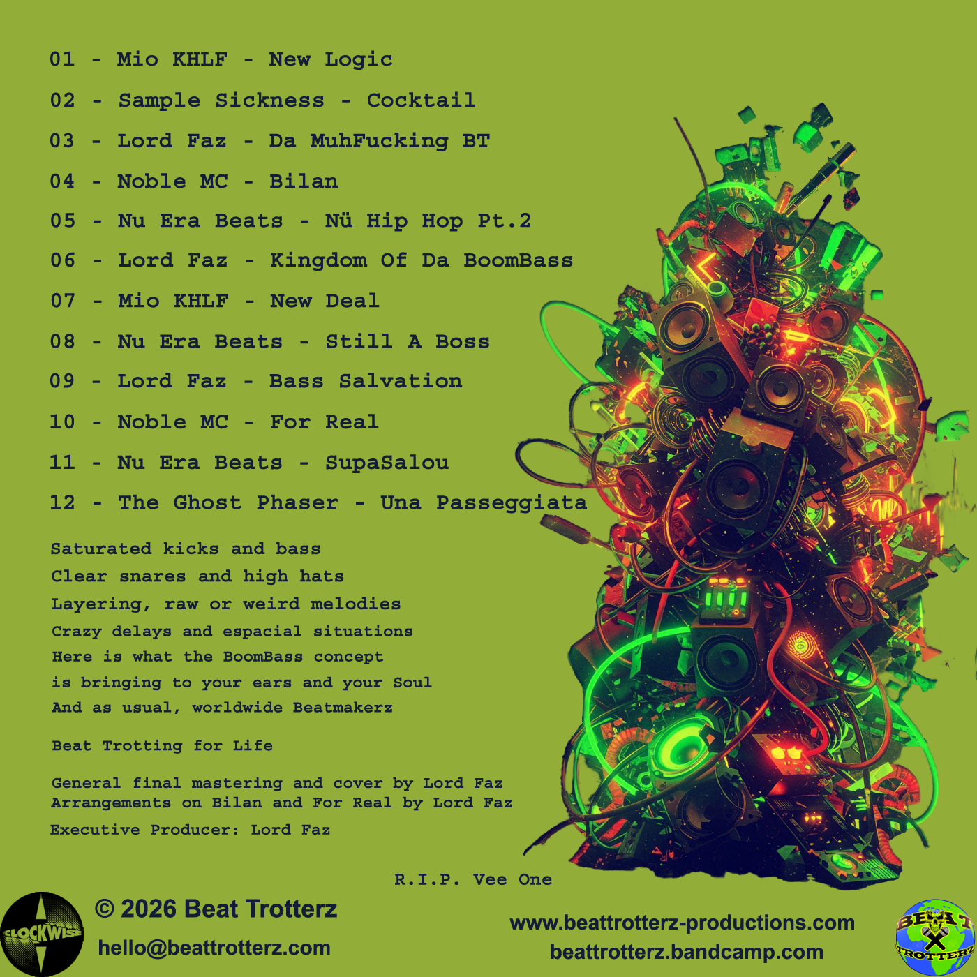Beat Trotterz - Kingdom Of The BoomBass (part one) back cover Beat Trotterz - Kingdom Of The BoomBass (part one) back cover